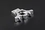 A silver Rovan aluminium first stage large gear mount for RC cars, featuring a central circular opening and threaded mounting points.