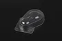 A clear plastic Rovan gear cover for RC vehicles, featuring a molded shape with two circular raised sections and mounting holes.