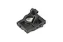 A black plastic Rovan RC gearbox shell component shown from an angled perspective against a white background.