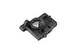 A black plastic Rovan RC gearbox shell component shown from a top-down angle against a white background.