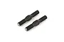Two Rovan steel double-ended threaded turnbuckle shafts for RC vehicles, shown on a white background.