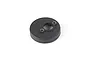 A black circular Rovan air filter mount for RC engines, featuring two metal-reinforced mounting holes.