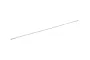 A thin, straight silver metal rod used as a brake linkage for an RC vehicle.