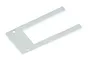 A U-shaped white silicone or rubber waterproof gasket for an RC boat.