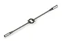 A Syma helicopter balance bar spare part featuring a central plastic hub and two weighted metal ends.