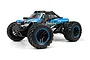 BlackZon Spryte MT 1/20 scale RC monster truck in blue and black livery with large off-road tires, viewed from a front three-quarter angle.