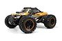 BlackZon Spryte MT RC monster truck in orange and black livery, featuring large off-road tires and a detailed body shell.
