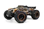 BlackZon Spryte ST 1/20 scale RC stadium truck in orange and black livery, featuring aggressive off-road tires and a rear spoiler.