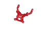 A red anodised aluminium front bulkhead for an RC car, featuring the GPM Racing logo, shown against a plain white background.