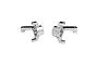 Two silver GPM Racing aluminium front steering hubs for RC cars, marked with L and R for left and right sides.