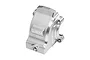 A silver GPM Racing aluminium differential case for RC vehicles, featuring a machined metal finish and the GPM logo embossed on the side.