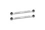Two silver GPM Racing aluminium front steering linkages for RC cars, featuring integrated ball joints at each end.
