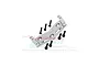 A silver GPM Racing aluminium servo mount for 1/5 scale RC cars, shown with several black mounting screws on a white background.