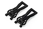 Two black plastic rear lower suspension arms for Xinlehong V2 RC cars, shown from an angled top-down perspective on a white background.