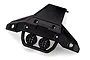 A black plastic front bumper spare part for a Xinlehong RC car, featuring an integrated bull bar with two circular grille details.