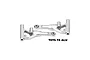 Two silver GPM Racing aluminium front lower suspension arms for RC cars, shown against a white background.