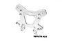 A silver GPM Racing aluminium front shock tower for an RC car, featuring multiple mounting holes and a machined finish.