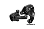 Two black GPM Racing aluminium steering hubs for RC cars, marked L and R, on a white background.