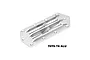 A silver GPM Racing aluminium intake grate for RC boats, featuring a multi-slotted design and countersunk screw holes.