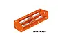 An orange GPM Racing aluminium intake grate for RC boats, featuring a 7075-T6 aluminium construction and mounting holes.