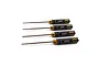 Yeah Racing Aluminium 0.05mm, 1/16", 3/32", 5/64" Hex Driver Wrench Set 4Pcs - Black/Gold YT-0248BK/GD