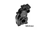 A black GPM Racing aluminium transmission housing for RC cars, featuring engraved branding and 7075-T6 aluminium material markings.