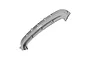 A silver GPM Racing aluminium front bumper mount for RC vehicles, shown from a top-down perspective against a white background.
