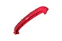 A red anodized aluminium front bumper mount for an RC car by GPM Racing, featuring a curved design with multiple screw holes and the GPM logo.