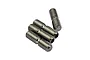 Four silver-coloured metal arm adjuster screws with hexagonal sockets, arranged in a cluster against a white background.