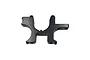 A black anodized aluminium front right V2 bulkhead for an RC car, shown against a plain white background.