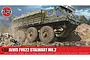 Box art for the Airfix 1/35 scale Alvis FV622 Stalwart Mk.2 plastic model kit showing an illustration of the military truck driving through rocky terrain.