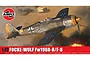 Airfix 1/72 scale Focke-Wulf Fw190A-8/F-8 model kit box art showing the aircraft in flight over a battlefield with tanks.
