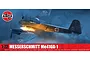 Airfix 1/72 scale Messerschmitt Me410A-1 model kit box art featuring a dramatic illustration of the aircraft in flight.