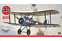 Airfix 1/72 scale Sopwith Pup model kit box art featuring a painting of the biplane in flight.