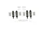 GPM Racing aluminium front and rear shock absorber set in black with silver springs and mounting hardware on a white background.