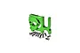 A green anodized aluminium sliding motor mount for RC cars by GPM Racing, shown with a set of included mounting screws.