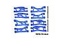 A set of blue anodized aluminium suspension arms for an RC car, including mounting screws, arranged on a white background.