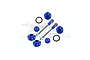 GPM Aluminium Front Shock Rebuild Kit - Blue SLA087F/KITA-B