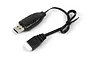 BlackZon USB charger cable with a standard USB-A connector on one end and a white 2-pin connector on the other.
