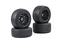 Rovan 4.7/5.5" Slick Gen2 Tyres on Black Rims - Beadlocked Wheel Set 855121