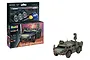 Revell 1/72 scale Spahwagen Fennek model kit box with included paints and brush, alongside a fully assembled and painted model vehicle.