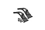 Two black GPM Racing aluminium rear diffuser braces with four included screws on a white background.
