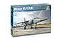 Italeri 1/48 scale Mirage F1 C/CR plastic model kit box art showing a fighter jet on a runway.
