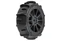 Pro-Line 1.9" Dumont MTD (Firm Compound) Paddle Tyres on Black Mach-10 Rims - Glued Wheels 4Pcs PRO1031010