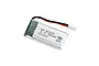 A 3.7V 380mAh soft case LiPo battery with a white connector and red and black wires against a white background.