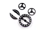 Yeah Racing Aluminium Momentum Round Droop Gauge V2 Set - Black/Purple MMT-025
