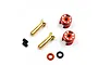 Yeah Racing Aluminium 4mm Bullet Plug Set with Grips - Red WPT-0159RD