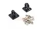 Yeah Racing Steel 1/10 Heavy Duty Four Bolt Lunette Ring Tow Hook 2Pcs - Black YA-0462BK
