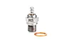 LRP R5 glow plug for RC engines, featuring a metal body with R5 stamped on the hex nut and a separate copper washer.