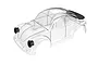 UDI RC 1/16 Coleoptera Unpainted Body Shell  UD1608-000